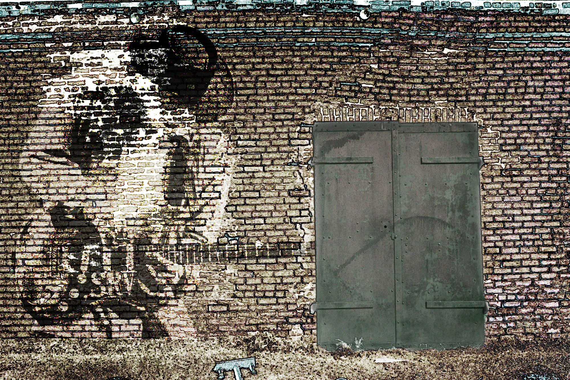 SRV on ghost town wall
